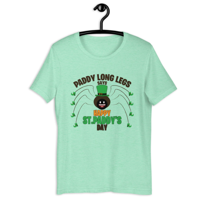 Paddy long legs says happy St.Paddy's day  Short-Sleeve Unisex T-Shirt