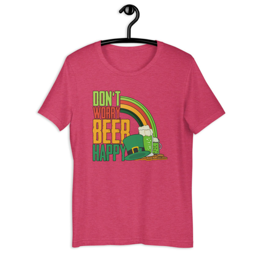 Don't worry beer happy  Short-Sleeve Unisex T-Shirt - Image 6