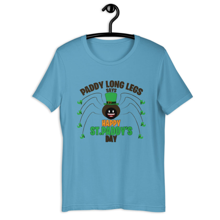 Paddy long legs says happy St.Paddy's day  Short-Sleeve Unisex T-Shirt - Image 4