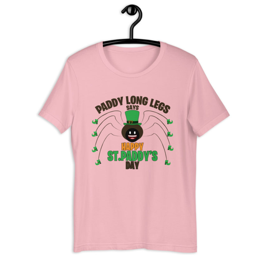 Paddy long legs says happy St.Paddy's day  Short-Sleeve Unisex T-Shirt - Image 7