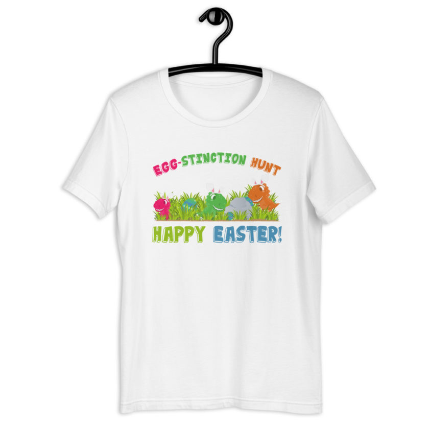 Egg-stinction hunt. Happy Easter!  Short-Sleeve Unisex T-Shirt - Image 7