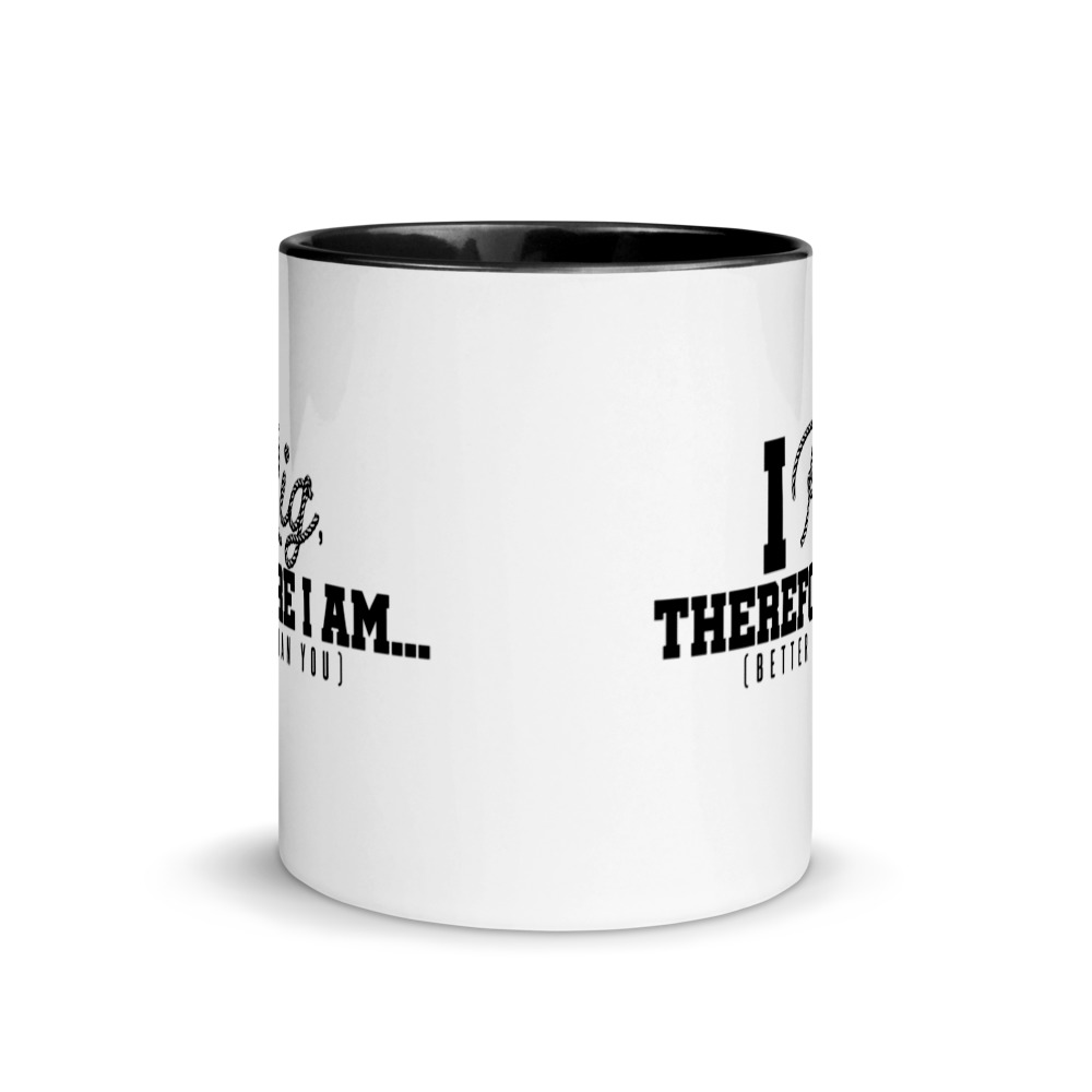 I Rig Therefore I am Better Than You Mug with Color Inside - Image 3