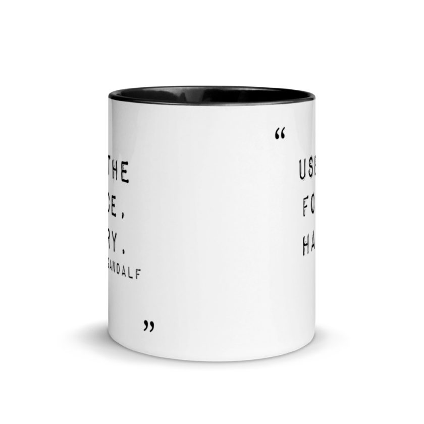"Use the force, Harry." Mug with Color Inside - Image 3
