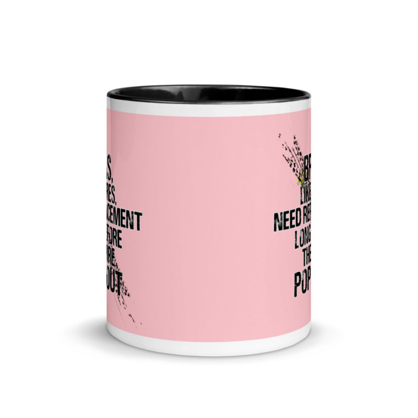 Bras, like tires, need replacement long before the wire pops out. Mug with Color Inside - Image 3