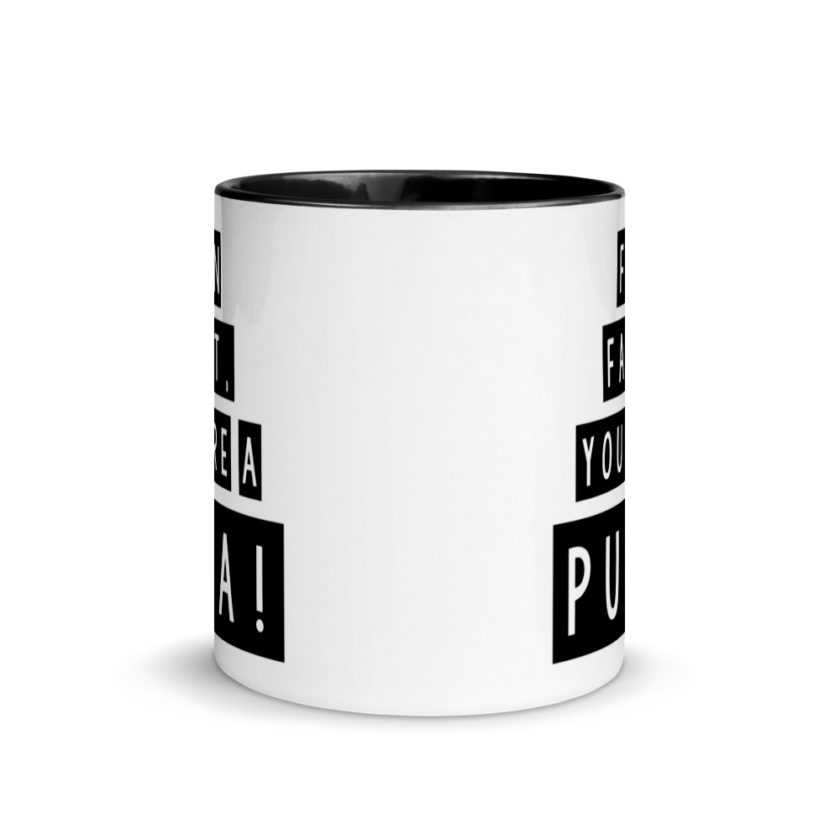 Fun fact, you're a puta! Mug with Color Inside - Image 3