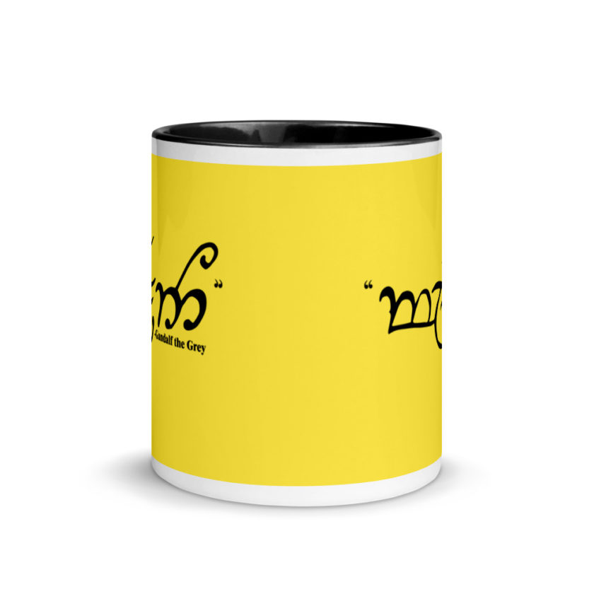 friend	Gandalf the Grey	Lord of the Rings Mug with Color Inside - Image 3