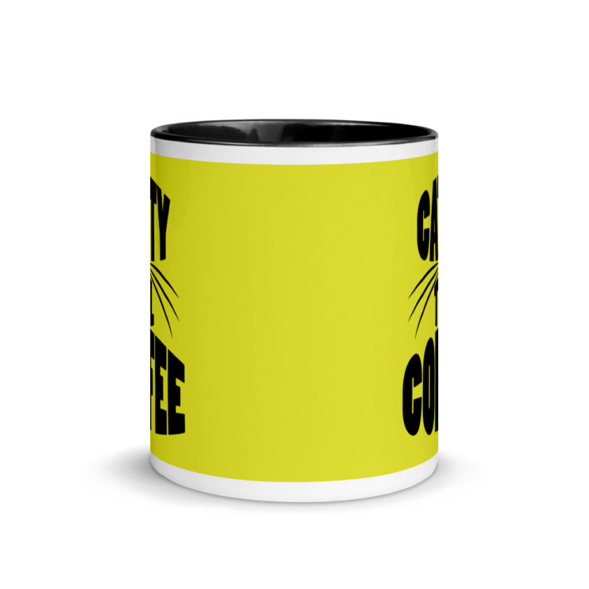 Catty till coffee Mug with Color Inside - Image 3