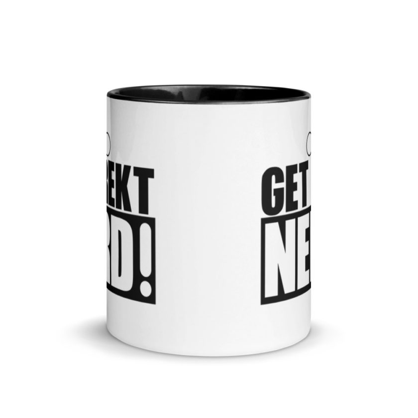 Get Wrecked Nerd! Mug with Color Inside - Image 3
