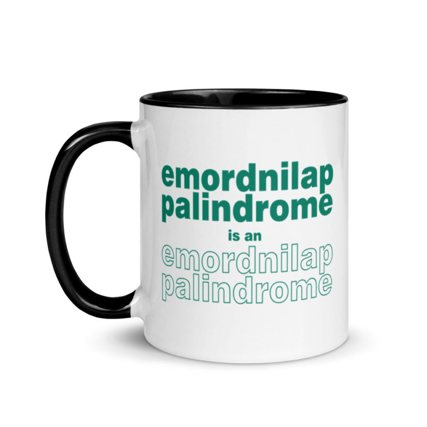 emordnilap palindrome is an emordnilap palindrome Mug with Color Inside - Image 4