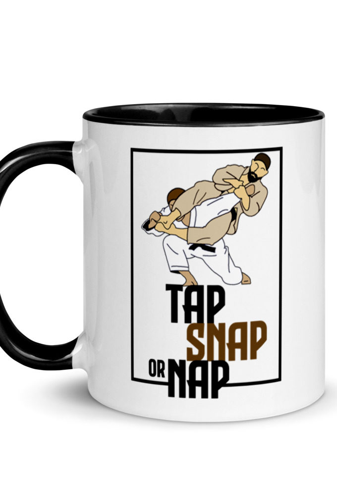 Tap, Snap or Nap - Jiu Jitsu  Mug with Color Inside