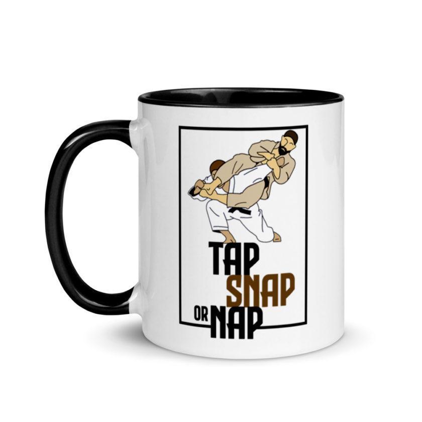 Tap, Snap or Nap - Jiu Jitsu  Mug with Color Inside