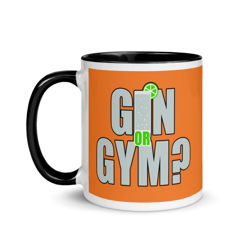 Gin or Gym? Mug with Color Inside - Image 4