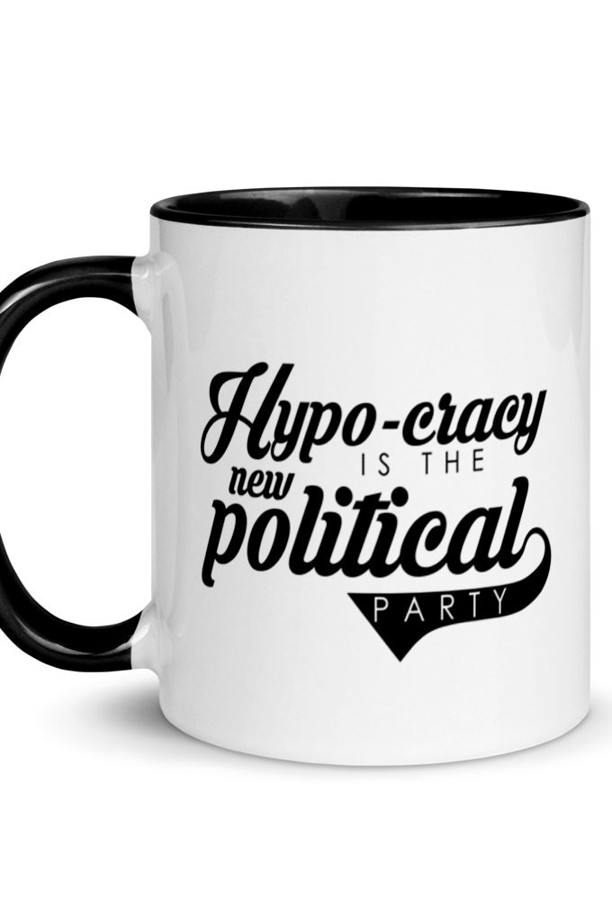 Hypo-cracy is the new political party Mug with Color Inside
