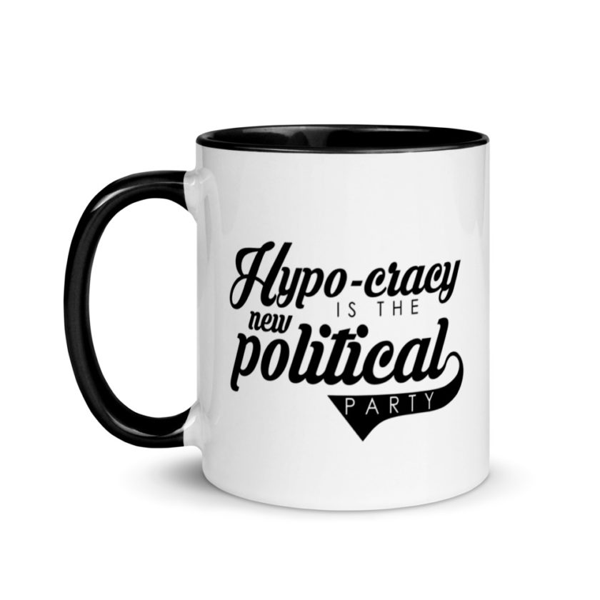 Hypo-cracy is the new political party Mug with Color Inside