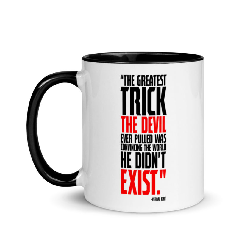 The greatest trick the Devil ever pulled was convincing the world he didn't exist. Mug with Color Inside - Image 4