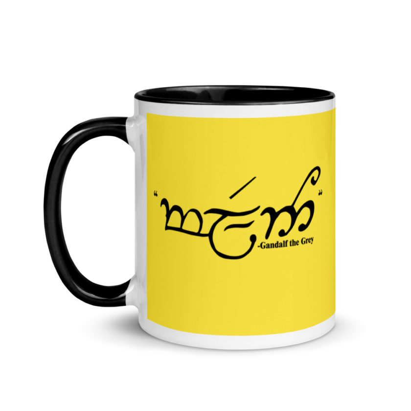 friend	Gandalf the Grey	Lord of the Rings Mug with Color Inside - Image 4