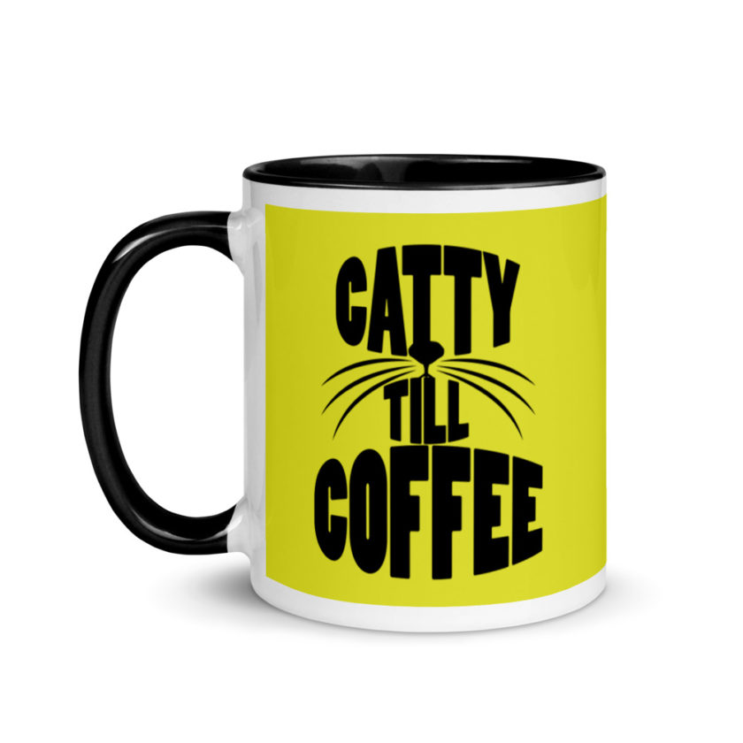 Catty till coffee Mug with Color Inside - Image 4