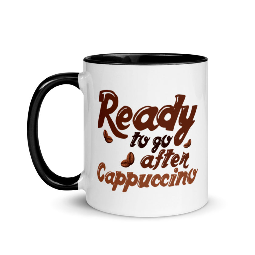 Ready to go after cappuccino Mug with Color Inside