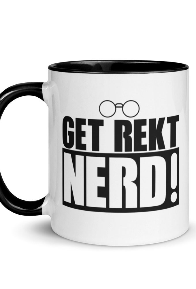Get Wrecked Nerd! Mug with Color Inside