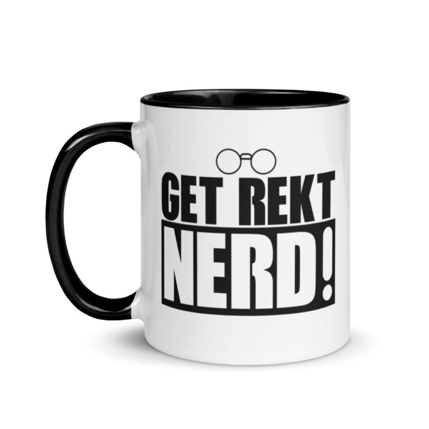 Get Wrecked Nerd! Mug with Color Inside