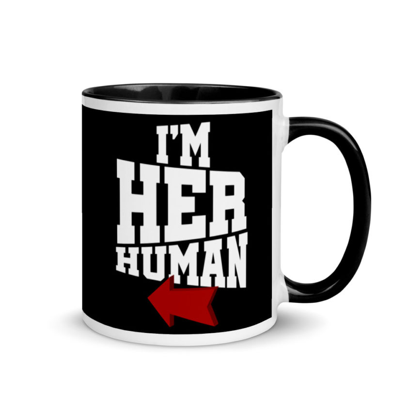 I'm Her Human Mug with Color Inside - Image 2