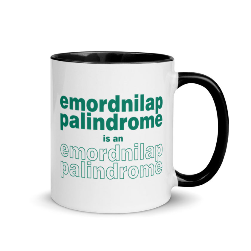 emordnilap palindrome is an emordnilap palindrome Mug with Color Inside - Image 2