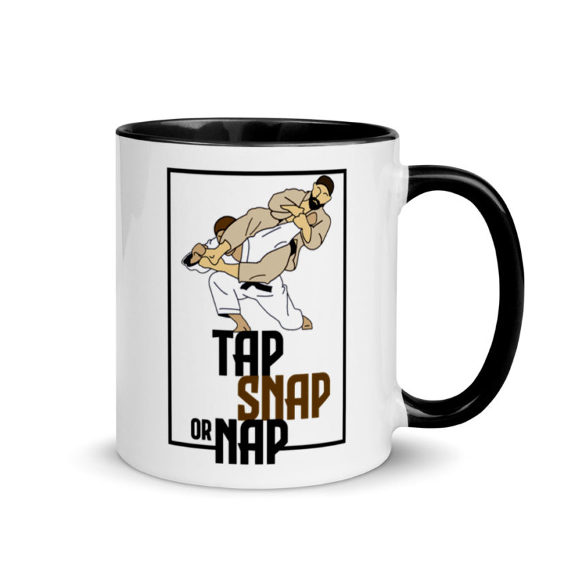 Tap, Snap or Nap - Jiu Jitsu  Mug with Color Inside - Image 2