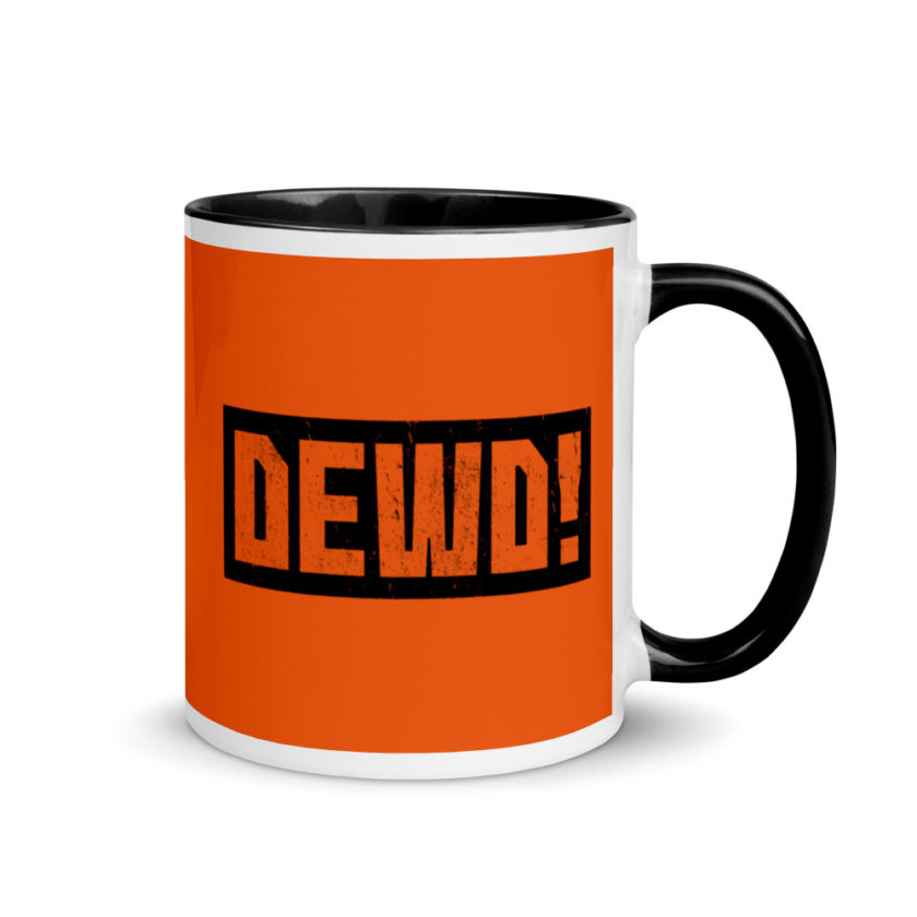 Dewd! Mug with Color Inside - Image 2