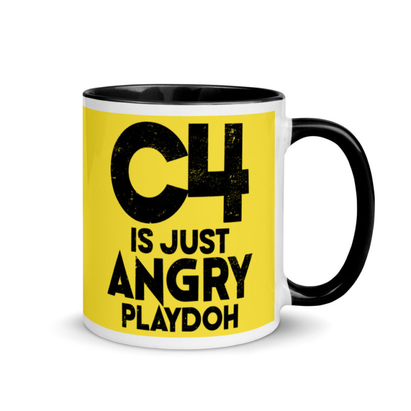 C4 is just angry playdoh Mug with Color Inside - Image 2
