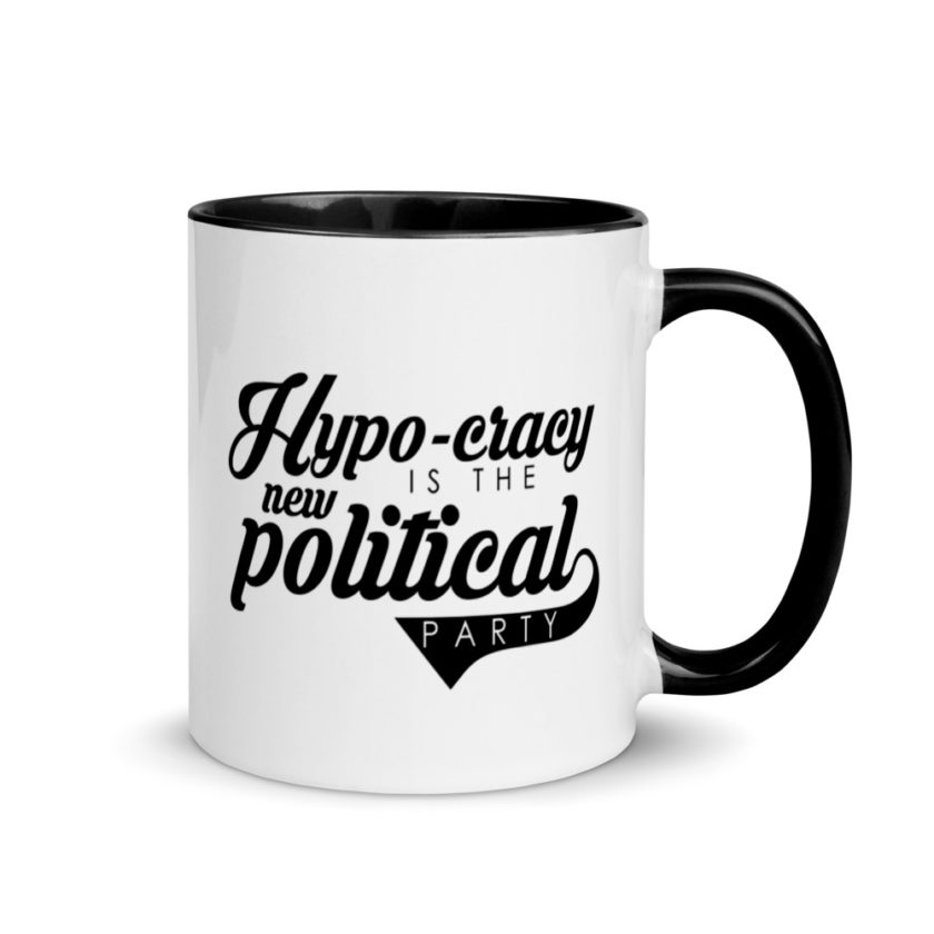 Hypo-cracy is the new political party Mug with Color Inside - Image 2