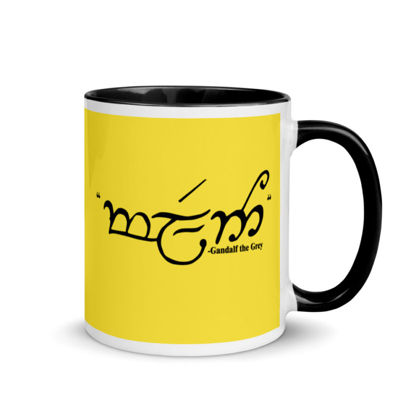 friend	Gandalf the Grey	Lord of the Rings Mug with Color Inside - Image 2
