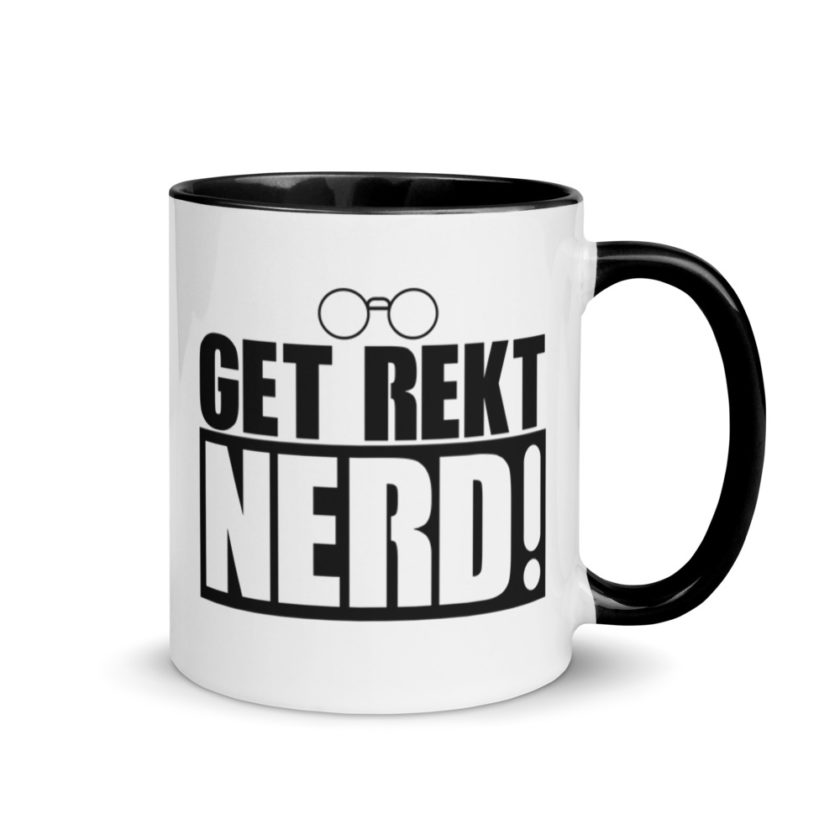 Get Wrecked Nerd! Mug with Color Inside - Image 2