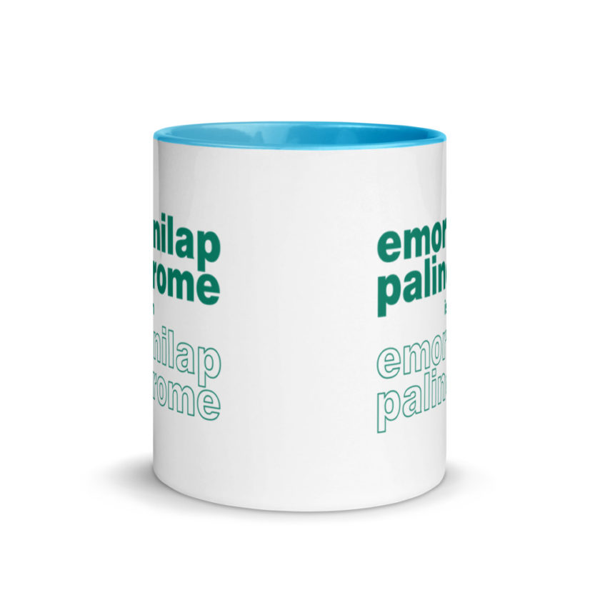 emordnilap palindrome is an emordnilap palindrome Mug with Color Inside - Image 12