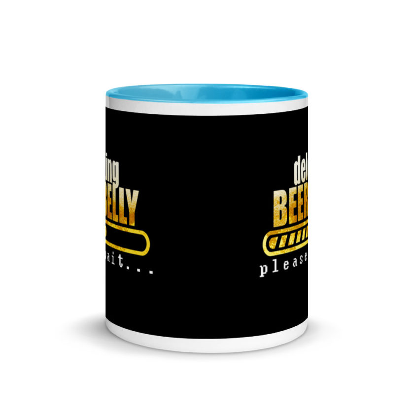Deleting beer belly, please wait... Mug with Color Inside - Image 12