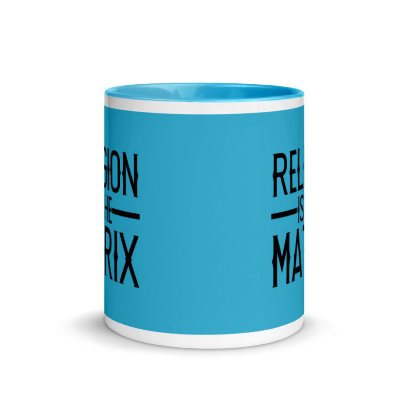 Religion is The Matrix Mug with Color Inside - Image 12