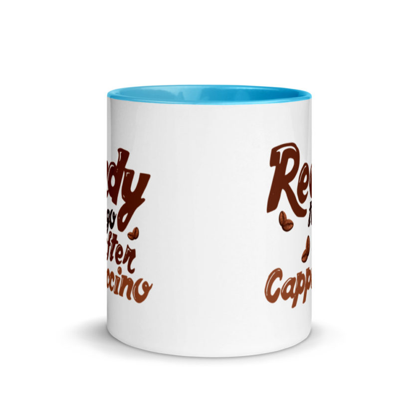 Ready to go after cappuccino Mug with Color Inside - Image 11