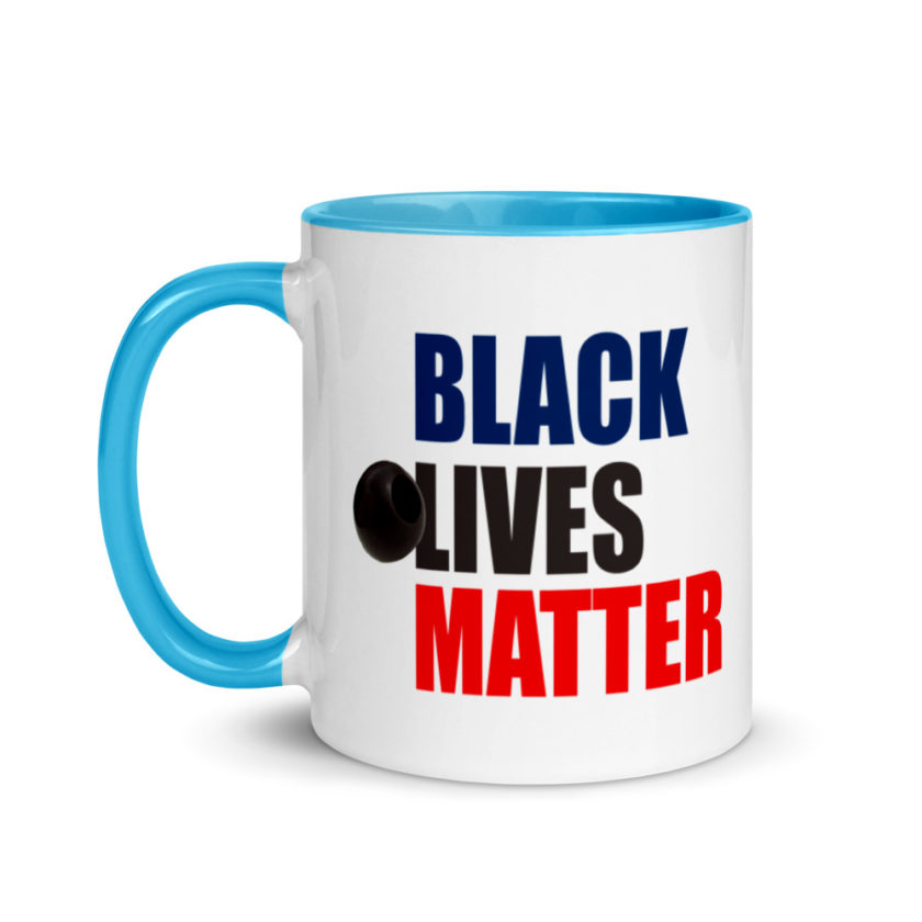 Black Olives Matter Mug with Color Inside - Image 12