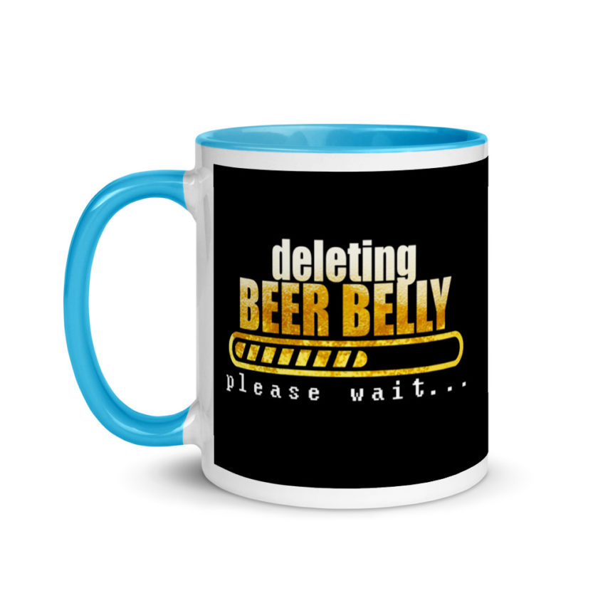 Deleting beer belly, please wait... Mug with Color Inside - Image 13