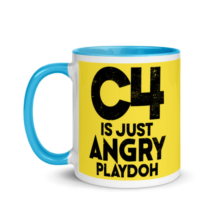 C4 is just angry playdoh Mug with Color Inside - Image 13