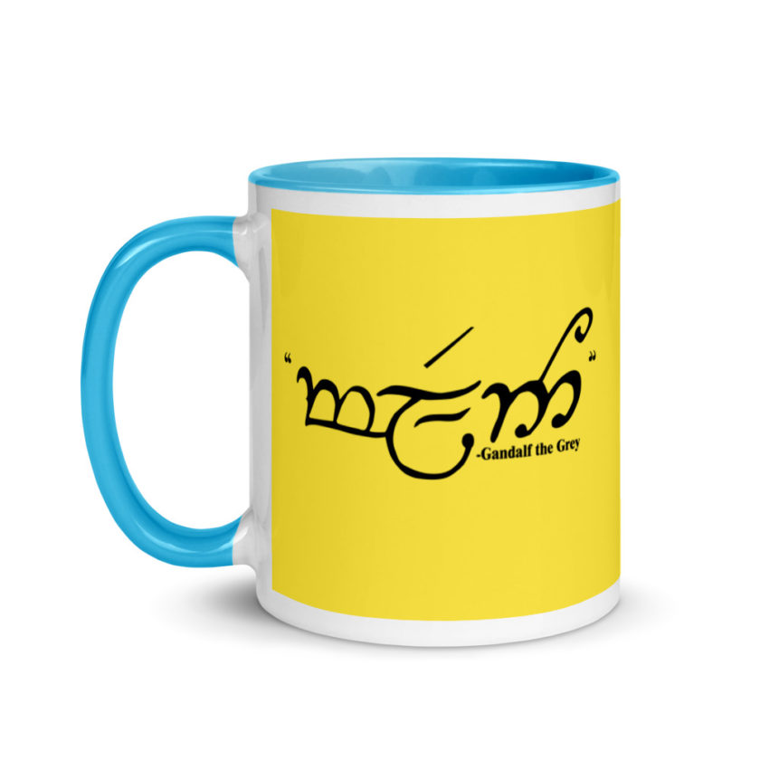 friend	Gandalf the Grey	Lord of the Rings Mug with Color Inside - Image 13