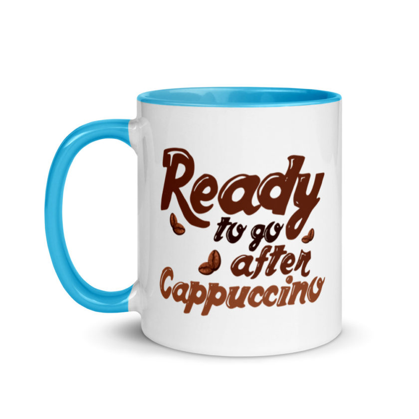 Ready to go after cappuccino Mug with Color Inside - Image 12