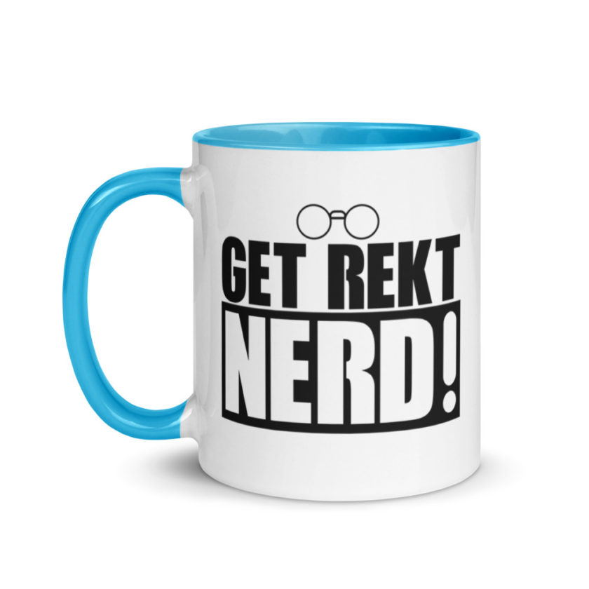 Get Wrecked Nerd! Mug with Color Inside - Image 12