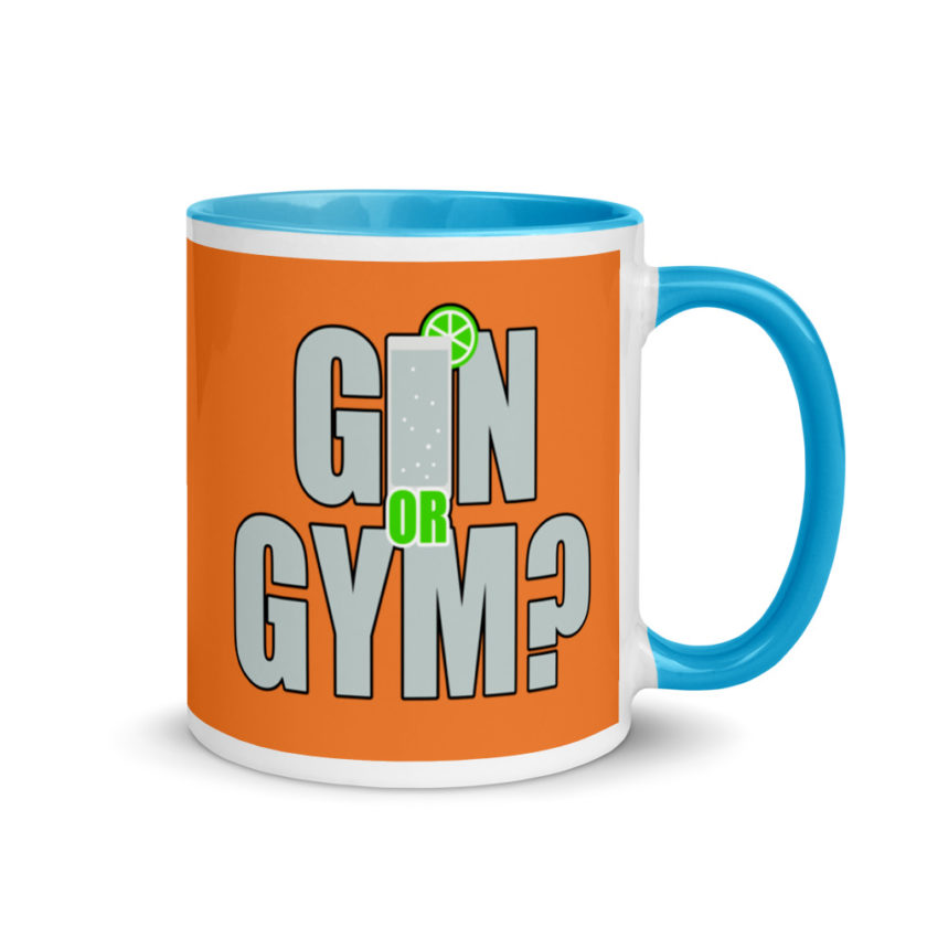 Gin or Gym? Mug with Color Inside - Image 10