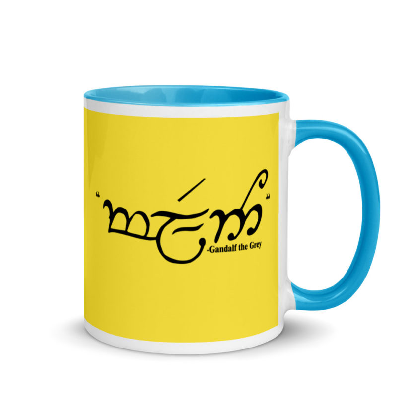 friend	Gandalf the Grey	Lord of the Rings Mug with Color Inside - Image 11