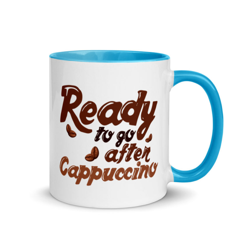 Ready to go after cappuccino Mug with Color Inside - Image 10