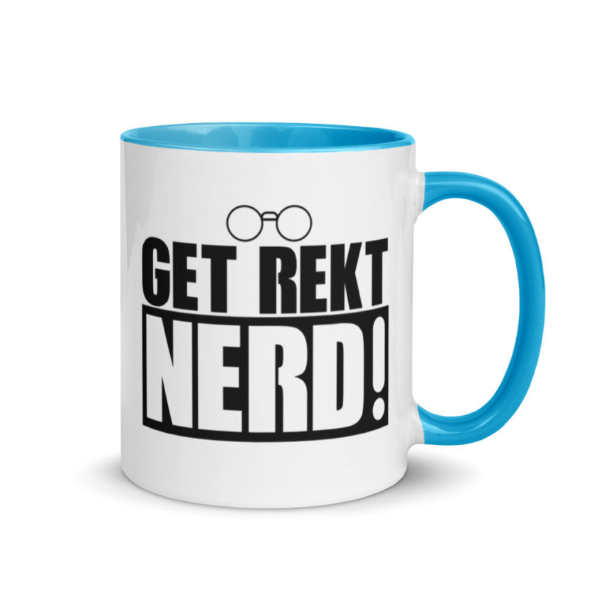 Get Wrecked Nerd! Mug with Color Inside - Image 10