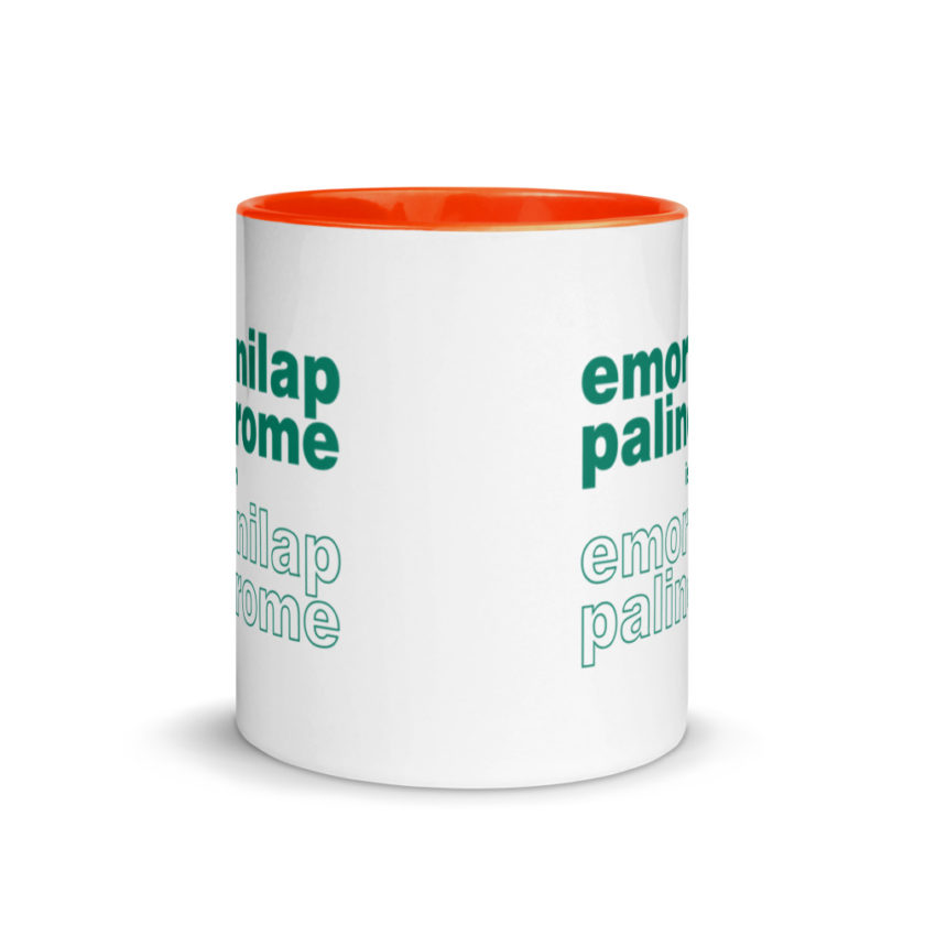 emordnilap palindrome is an emordnilap palindrome Mug with Color Inside - Image 9