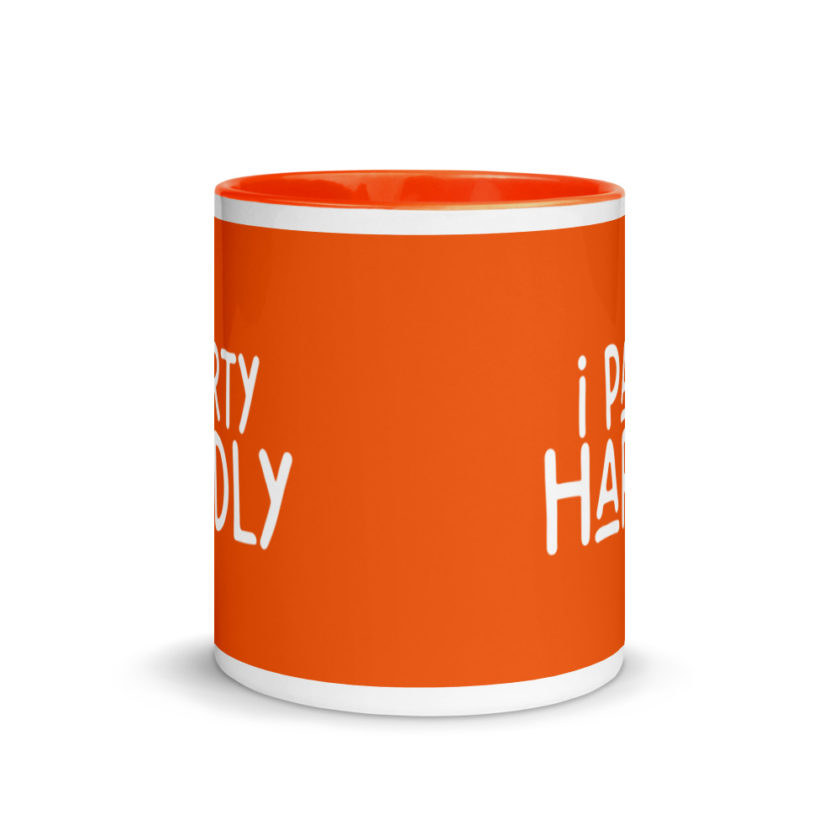 I party hardly Mug with Color Inside - Image 9
