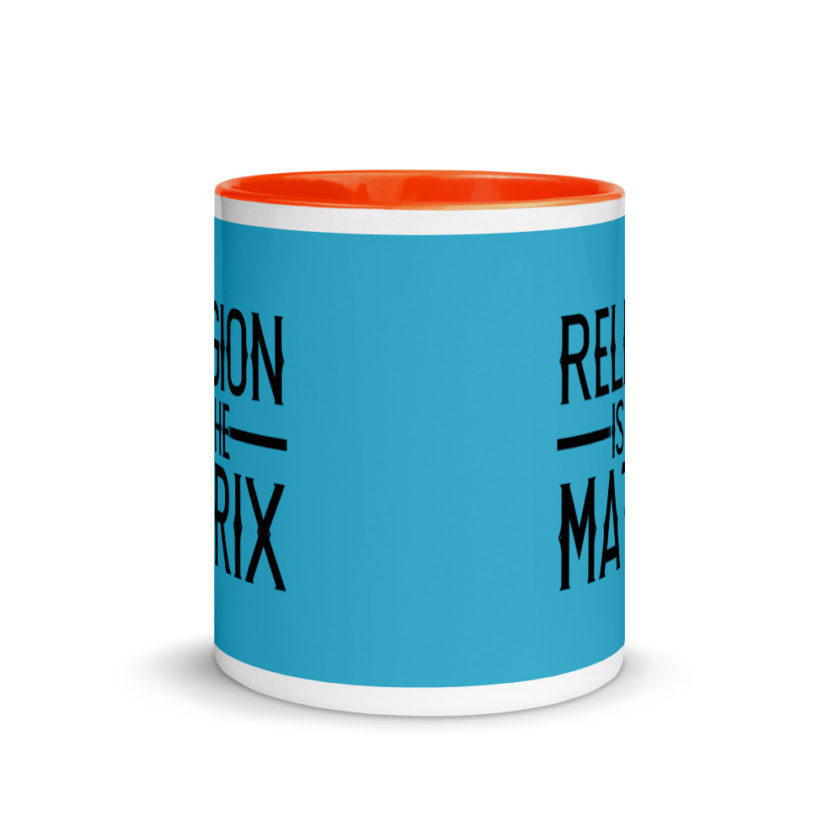 Religion is The Matrix Mug with Color Inside - Image 9