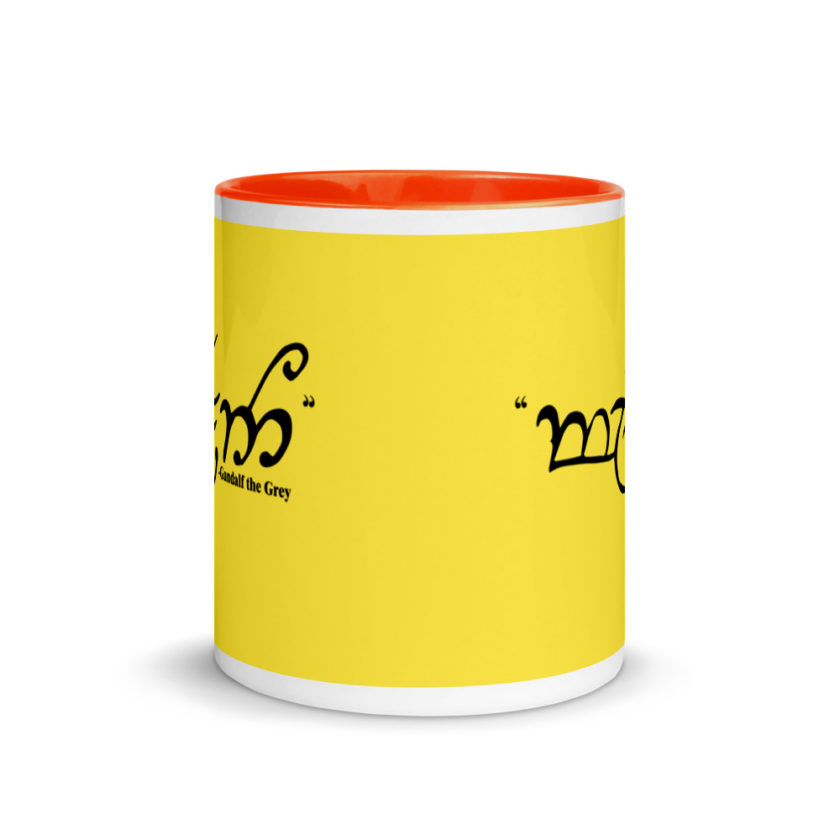 friend	Gandalf the Grey	Lord of the Rings Mug with Color Inside - Image 9